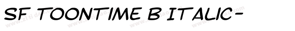 SF Toontime B Italic字体转换